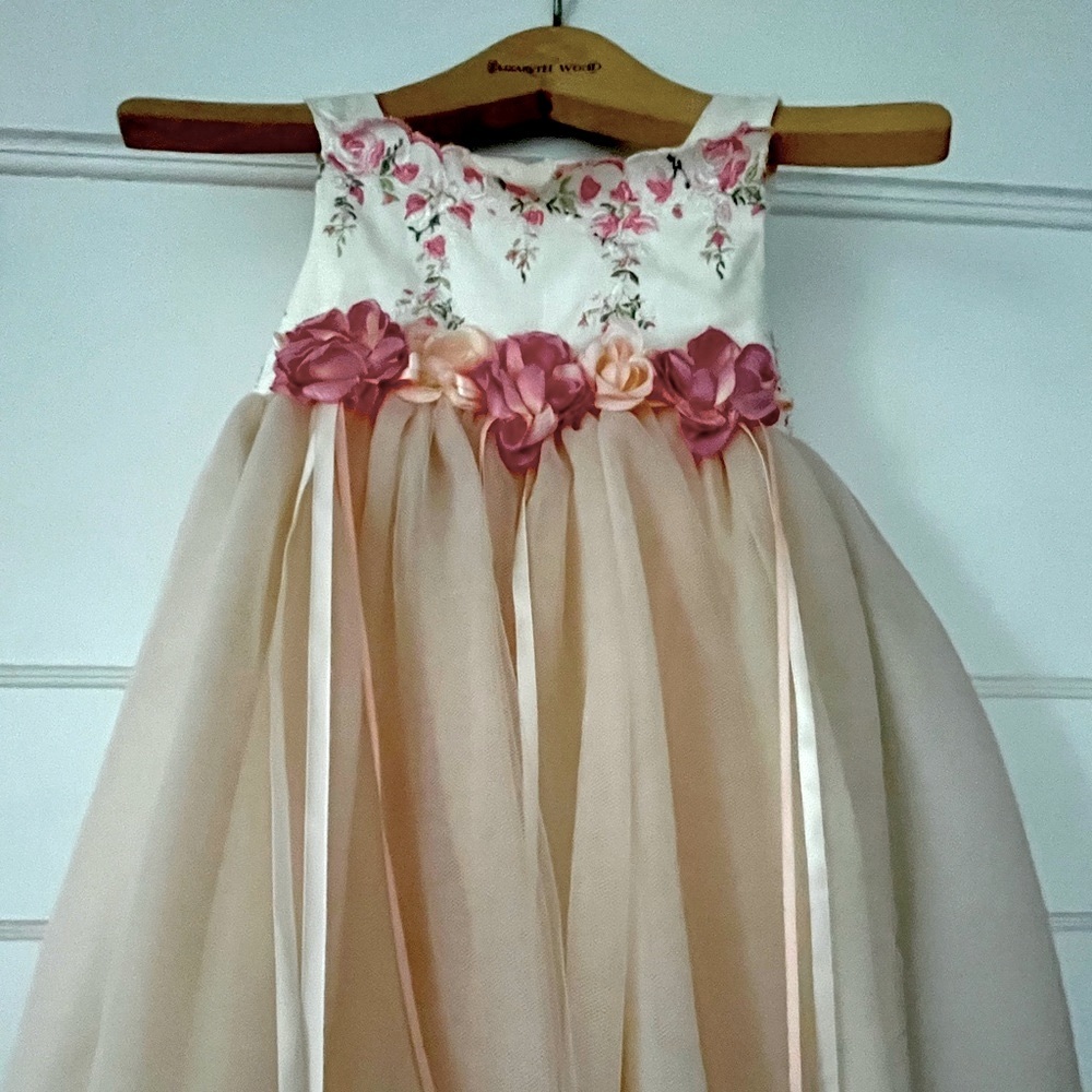 Pink flower dress by Biscotti